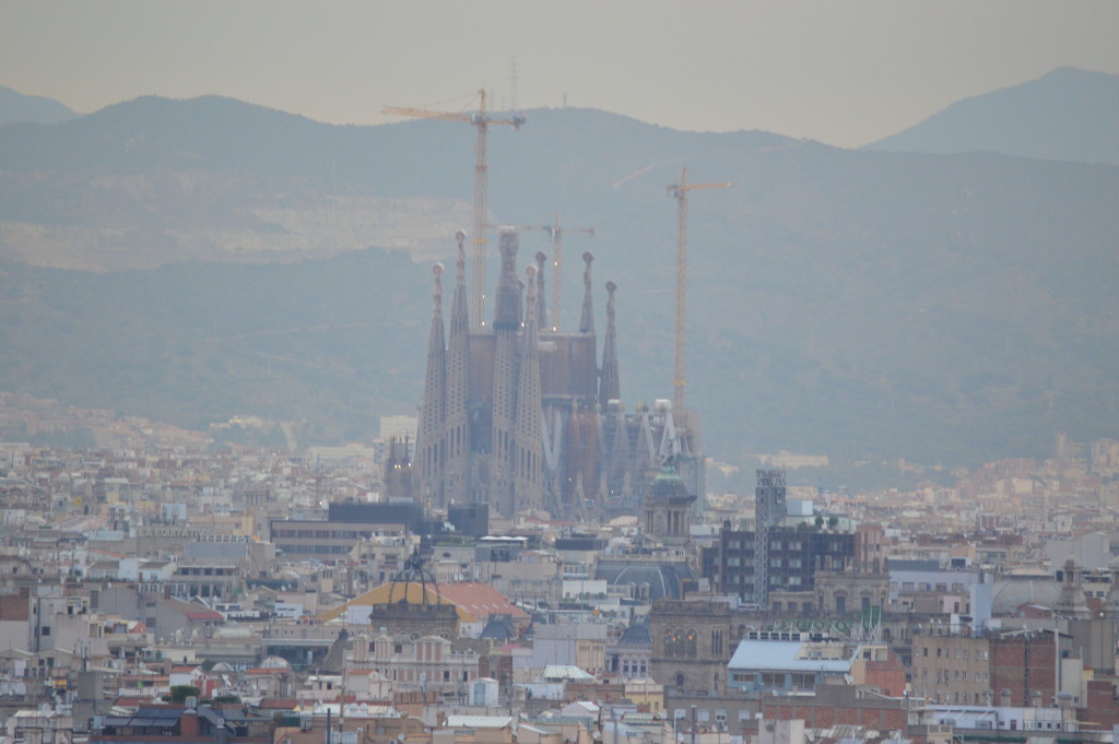 View of La Sagrada Familia from the MNAC