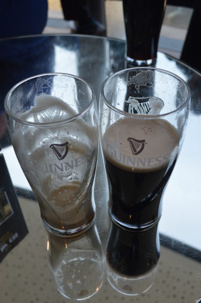 Comparing how much we like Guinness!